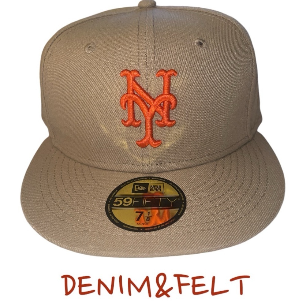 New Era Joe Freshgoods New York Mets 59FIFTY Fitted Hat 7 1/8 Khaki Orange